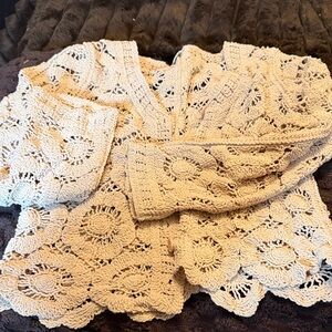 POL Crochet Knit in Beige